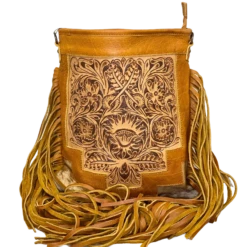 American Darling Brown Cowhide With Leather Crossbody ADBG256TAW