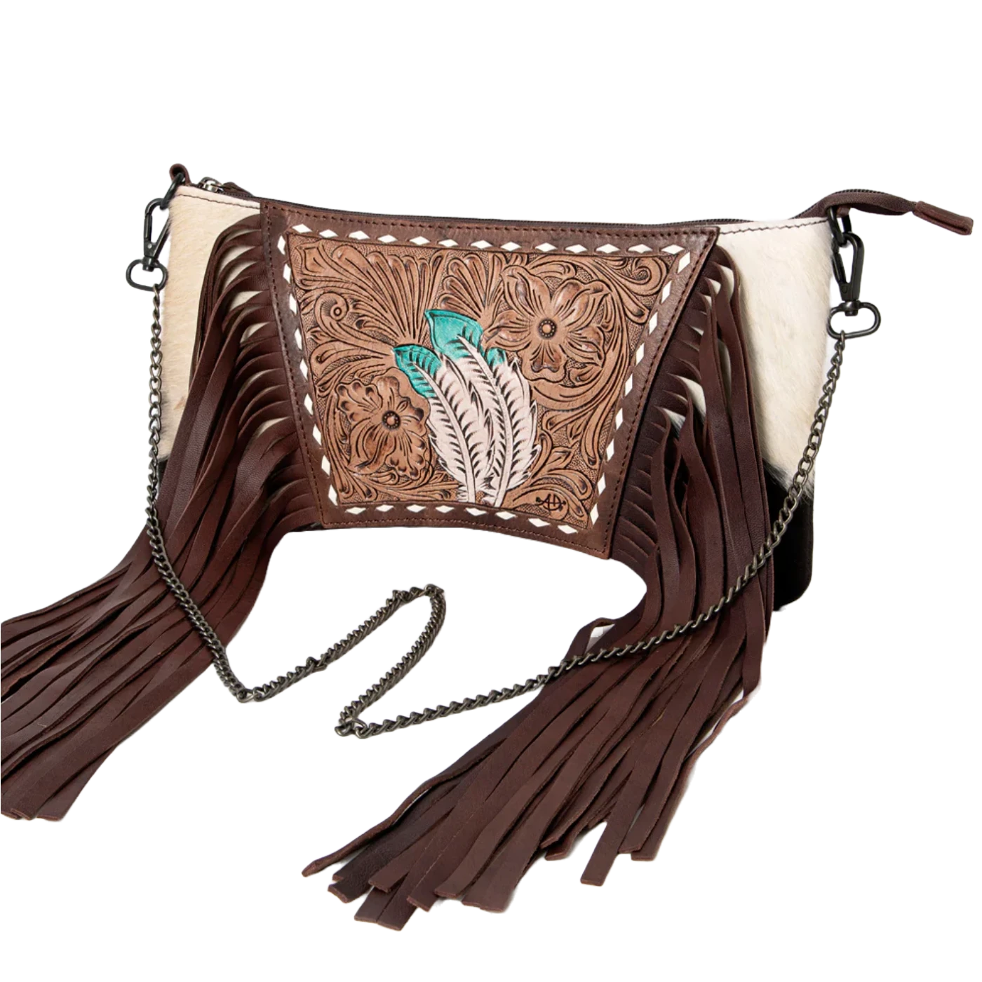 American Darling® Ladies Cowhide & Floral Embossed Purse ADBGZ691D 1 American Darling® Ladies Cowhide & Floral Embossed Purse ADBGZ691D