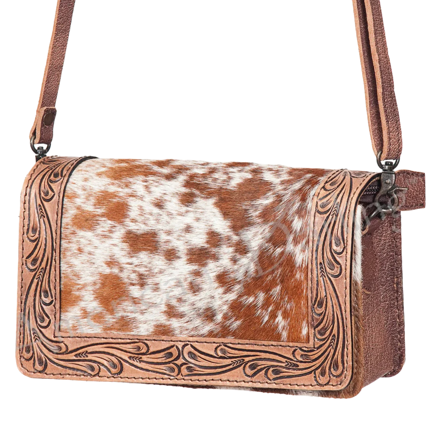 American Darling® Embossed Tooled Hair On Crossbody ADBG683 1 American Darling® Embossed Tooled Hair On Crossbody ADBG683