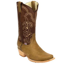 Rockin Leather Men's Narrow Square Toe Brown Western Boots 1153