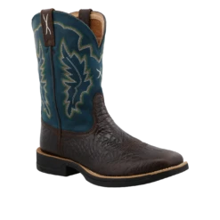 Twisted X® Men's 11" Tech X Chocolate & Teal Western Boots MXW0002