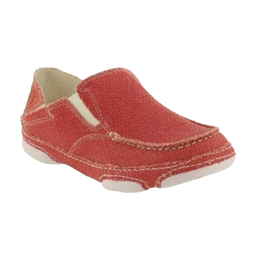 Tony Lama Ladies Lipstick Pink Canvas Shoe RR3039L 1 Tony Lama Ladies Lipstick Pink Canvas Shoe RR3039L