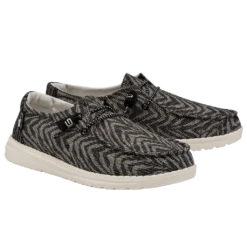 Hey Dude Ladies Wendy Woven Zebra Black Shoes 121414740