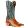 Corral Boots Corral® Men's Embroidered Honey Brown & Green Square Toe Boots A4224