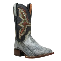 Dan PostĀ® Men's Exotic Slyther Denim Watersnake Square Toe Boots DP4100
