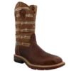 Twisted X Men's Barbwire Rustic Brown & Lion Tan Square Toe Boots MXBAW05