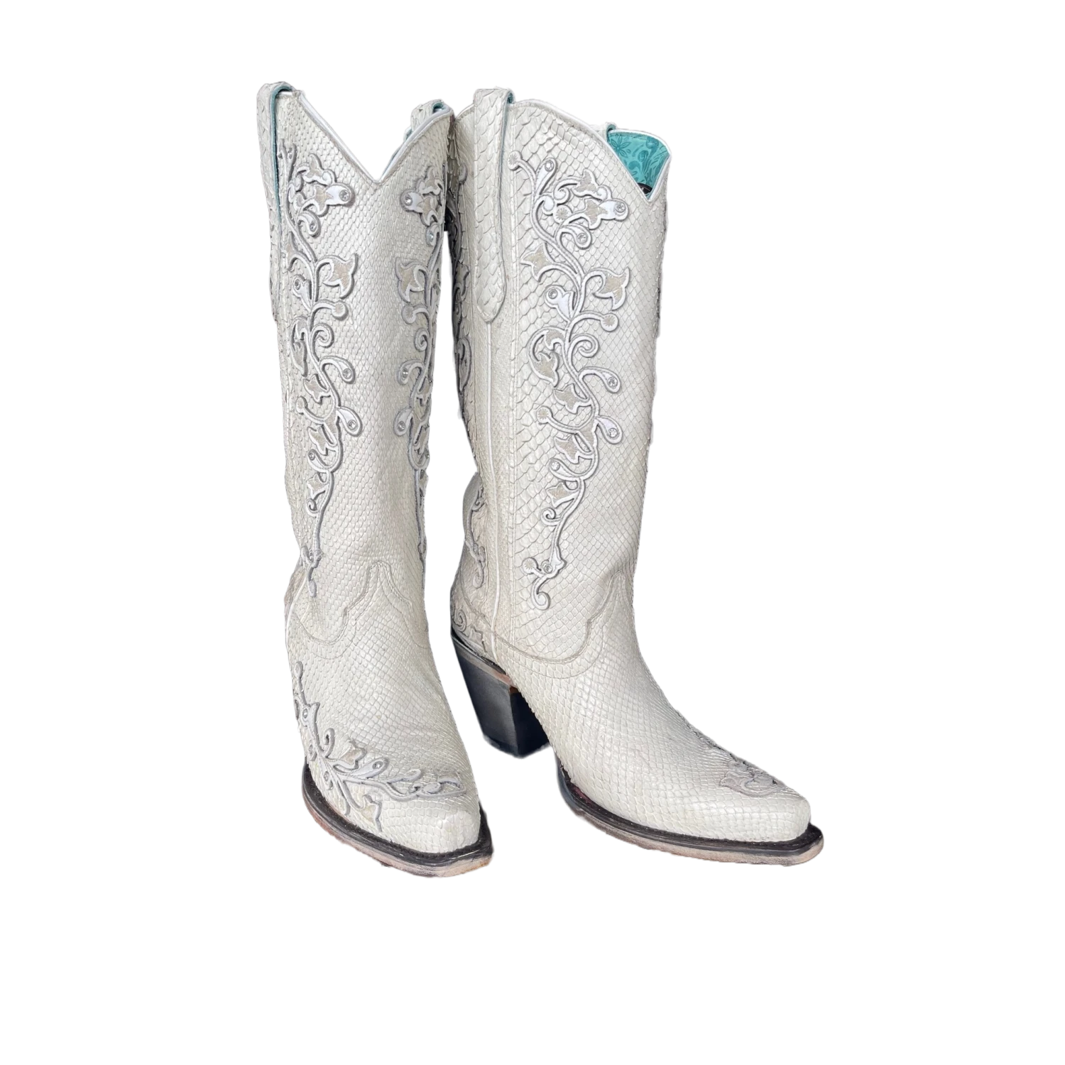 Corral Boots Corral® Ladies "Anna" White Python Overlay & Embroidery Wedding Boots A4357 3 Corral Boots Corral® Ladies "Anna" White Python Overlay & Embroidery Wedding Boots A4357 - Image 3
