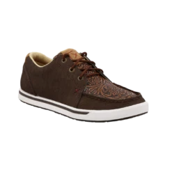 Twisted X Kicks Cocoa & Tooled Brown Lace Up Shoes WCA0065