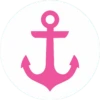 Bogg Bag Anchor Pink Bogg Bit 26BBITANCHOR-P