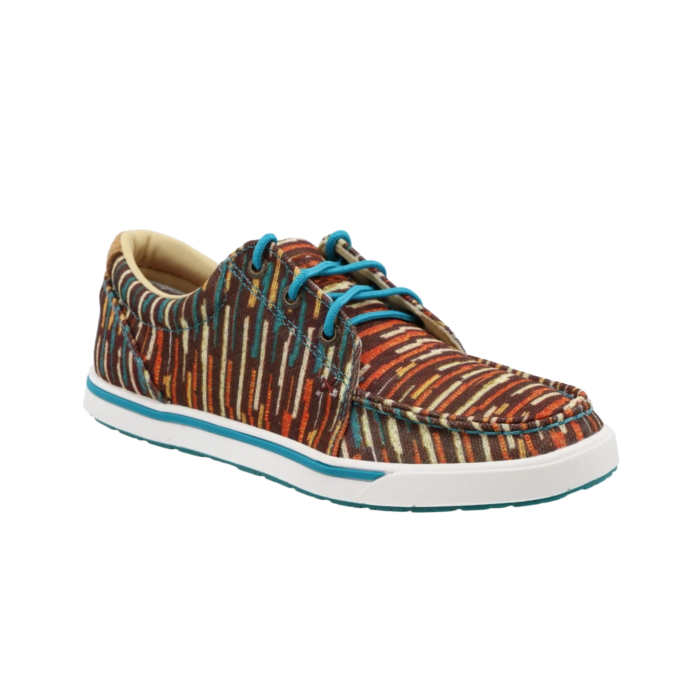 Twisted X Ladies Kicks Brown & Multicolored Slip On Shoes WCA0059 1 Twisted X Ladies Kicks Brown & Multicolored Slip On Shoes WCA0059