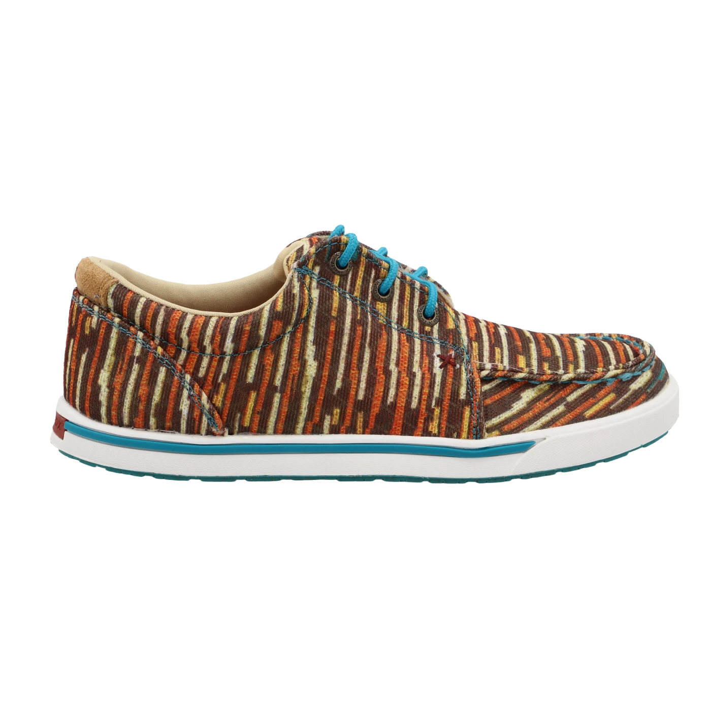 Twisted X Ladies Kicks Brown & Multicolored Slip On Shoes WCA0059 2 Twisted X Ladies Kicks Brown & Multicolored Slip On Shoes WCA0059 - Image 2