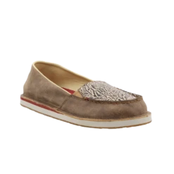 Twisted X Ladies Slip-On Bomber & Light Taupe Loafer Shoes