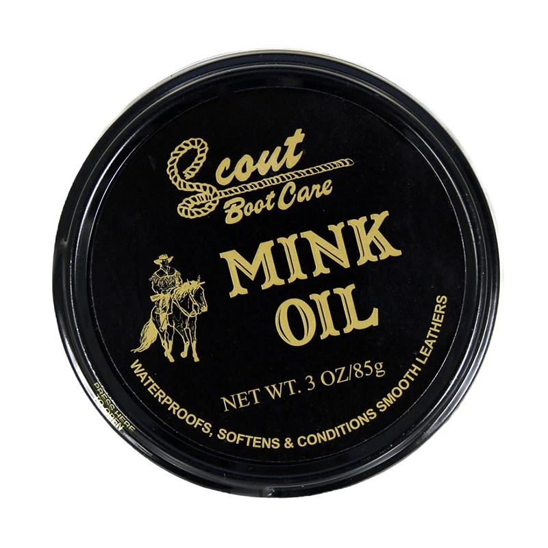 Scout Leather Boot Care Mink Oil 3oz Tub 03984 1 Scout Leather Boot Care Mink Oil 3oz Tub 03984