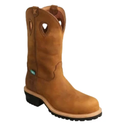 Twisted X Men's Brown Distressed Saddle Logger Boot MLGCW01