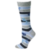 Boot Doctor Ladies Running Horse Blue & Grey Tall Crew Socks 0418113