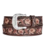 Brighton Men's Bonanza Trail Brown Western Belt C14114