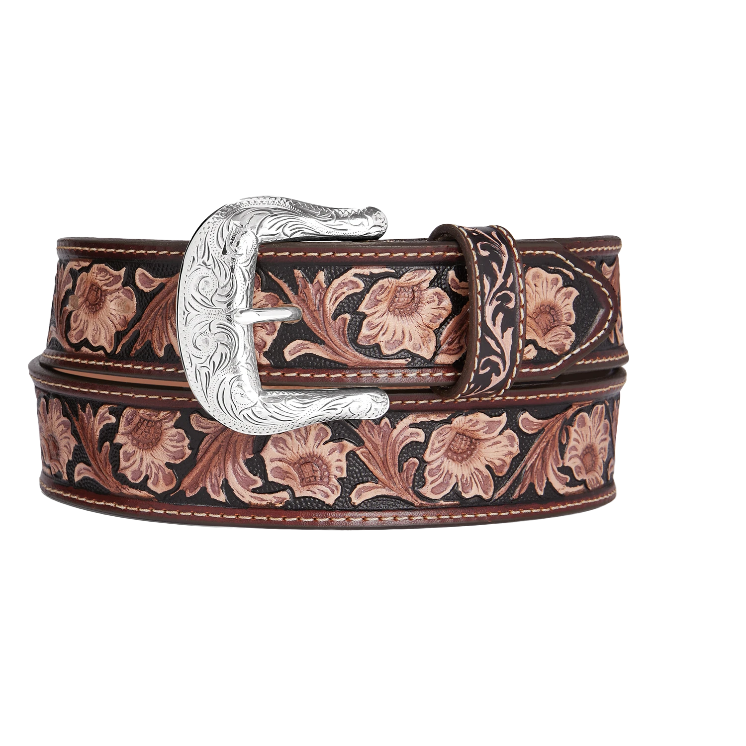 Brighton Men's Bonanza Trail Brown Western Belt C14114 1 Brighton Men's Bonanza Trail Brown Western Belt C14114
