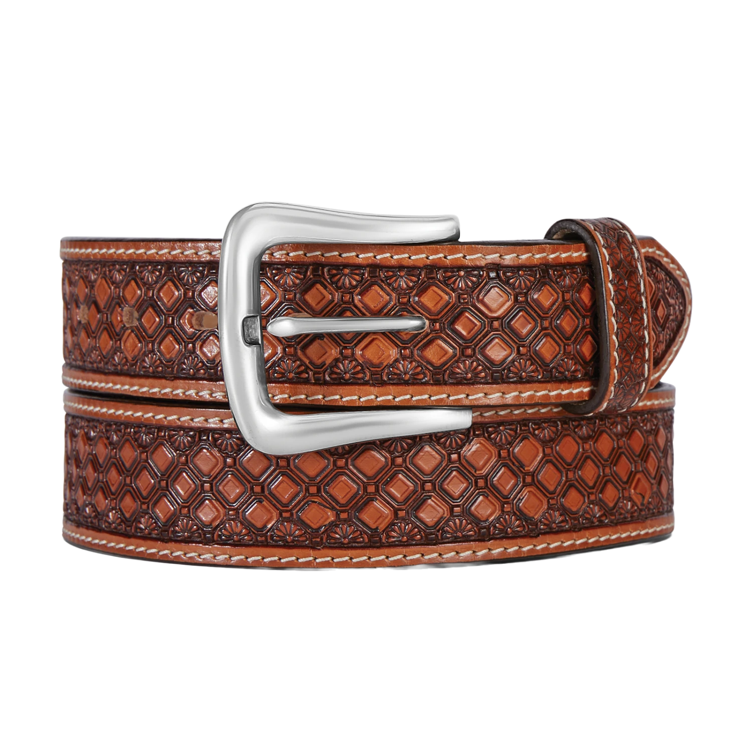 Brighton® Men's Saddle Creek Tan Leather Belt C14104 1 Brighton® Men's Saddle Creek Tan Leather Belt C14104