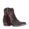 Circle G By Corral Ladies Brown Star Fringe & Stud Booties Q0181