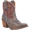 Dingo Ladies Liberty Stars Red & Blue Snip Toe Booties DI769