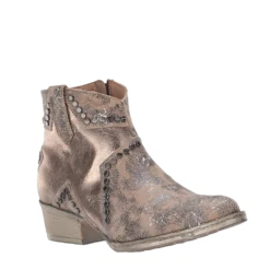 Circle G By Corral Ladies Bone Star Inlay & Studs Ankle Boots Q5071