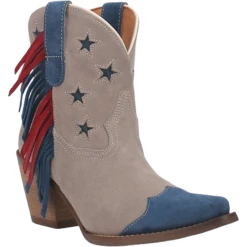 Dingo® Ladies Grey Glory Fringe Bootie DI767-GY