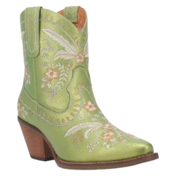 Dingo Ladies Primrose Metallic Green Snip Toe Boots DI748-MNT