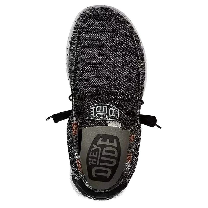 Hey Dude Men's Wally Sox Stitch Black Casual Shoes 40161-0YH 2 Hey Dude Men's Wally Sox Stitch Black Casual Shoes 40161-0YH - Image 2