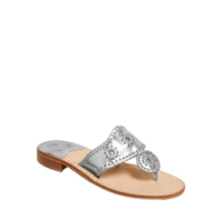 Jack Roger Ladies Slip On Silver Sandals 1219SN0001040-SLVR