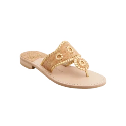 Jack Rogers Ladies Flat Cork Gold Sandals 111221JK03102