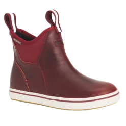 XTRATUF Ladies 6 Inch Red Leather Ankle Deck Boot XWAL-600