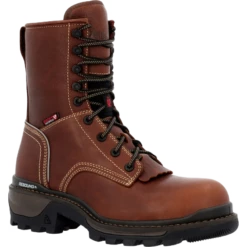 Rocky Men's Rams Horn Waterproof Brown Leather Work Boots RKK0397