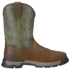 Ariat® Men's Rebar Flex Western H2O Rye Brown & Green Boots 10021485