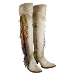 Junk Gypsy Ladies Spirit Animal Bone Suede Ombre Fringe Boot JG0022C