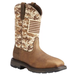 Ariat® Men's Workhog Patriot Wide Square Soft Toe Work Boots 10023100