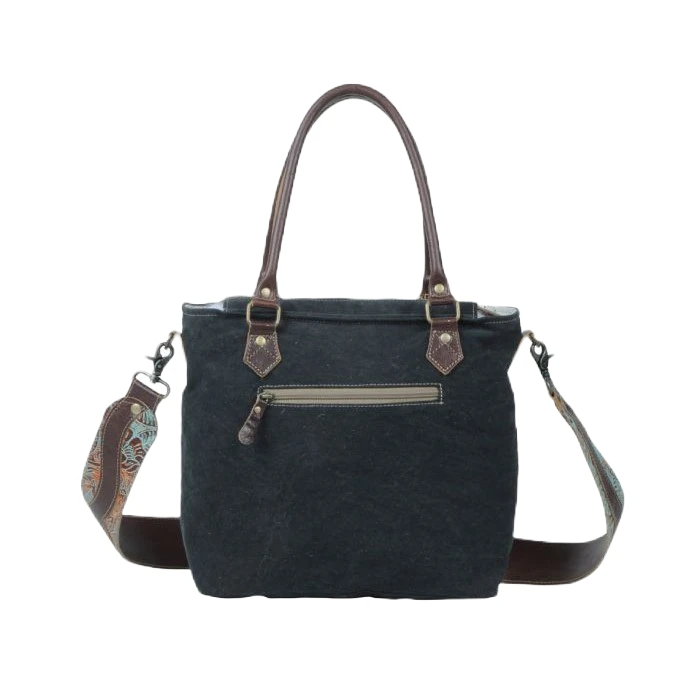 Myra Bag Ladies Western Domerang Canvas & Hairon Bag S-5275 2 Myra Bag Ladies Western Domerang Canvas & Hairon Bag S-5275 - Image 2