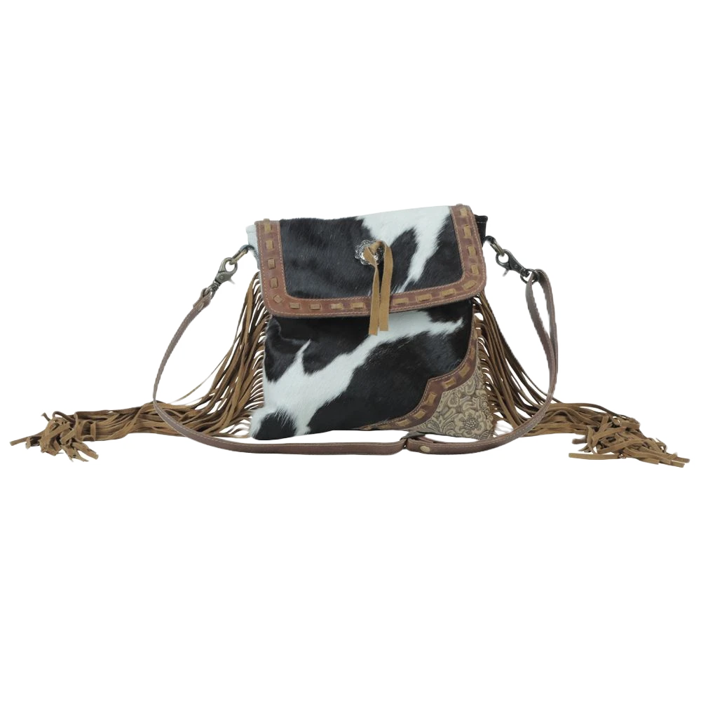 Myra Bag Ladies Oak Forest Leather & Cowhide Handbag S-5181 1 Myra Bag Ladies Oak Forest Leather & Cowhide Handbag S-5181