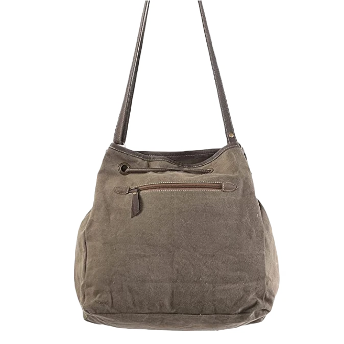 Olay Aztec Rug Woven & Cowhide Canvas Shoulder Bag LB269 2 Olay Aztec Rug Woven & Cowhide Canvas Shoulder Bag LB269 - Image 2