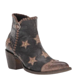 Yippee Ki Yay Ladies Glamis Rustic Beige & Black Snip Toe Boots YBL357-2