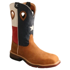 Twisted X Men's 12" Texas Flag Nano Comp Safety Toe Work Boots MXBN004