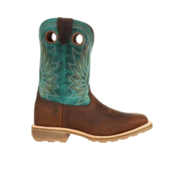 Durango® Men's Maverick Ranger Brown & Turquoise Square Toe Boots DDB0300