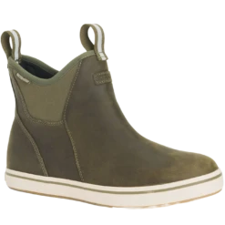 XTRATUF Men's Waterproof Leather Olive Ankle Deck Boot XAL-300