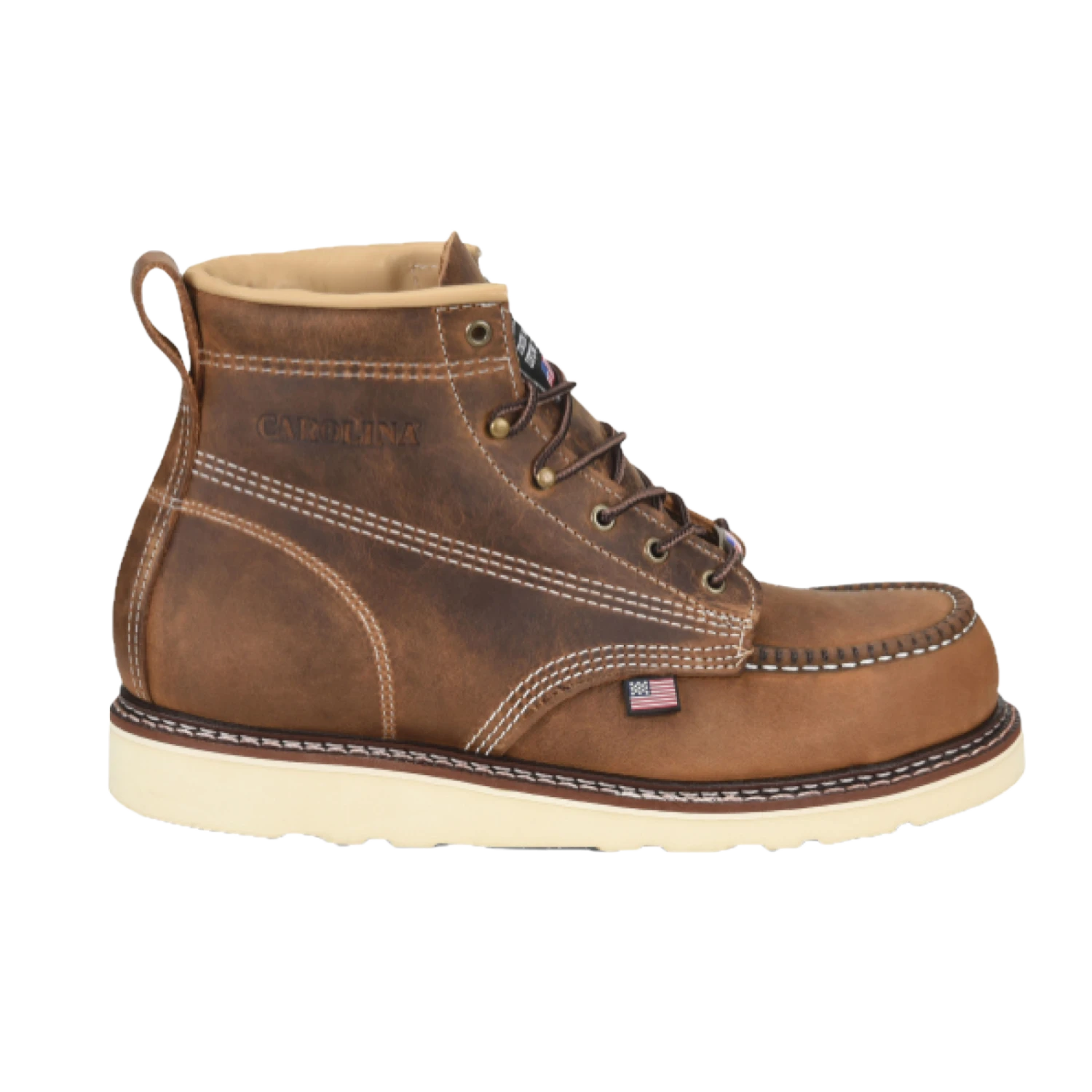 Carolina® Men's Moc & Steel Toe Brown Work Boot CA7811 1 Carolina® Men's Moc & Steel Toe Brown Work Boot CA7811