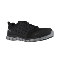Reebok Ladies Sublite Oxford Cushion Black Athletic Work Shoes RB041