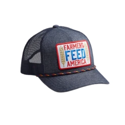 Rural Cloth Farmers Feed America Graphic Denim & White Trucker Cap FFA-H02