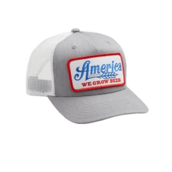 Rural Cloth We Grow Beer Graphic Grey Trucker Cap WGB-H01