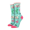 Sock Smith Ladies "Retro Camper" Mint Crew Socks WNC2949-MNT