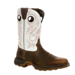 DurangoĀ® Men's 11" Western Chocolate & White Square Toe Boots DDB0302
