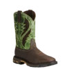 Ariat® Men's WorkHog Wide Square Toe Brown & Green Work Boots 10020083