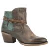 Stetson Ladies Minx Brown & Teal Vintage Toe Booties 12-021-5109-1076